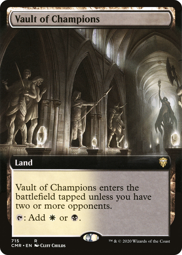 Vault of Champions (CMR-715) [Commander Legends] (Extended Art) MTG Single Wizards of the Coast