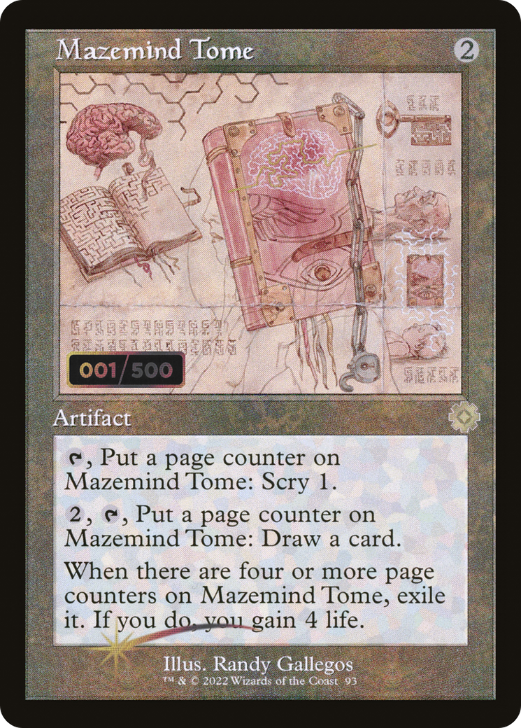 Mazemind Tome (Schematic) (Serial Numbered) (BRR-093) [The Brothers' War Retro Artifacts] Foil MTG Single Wizards of the Coast