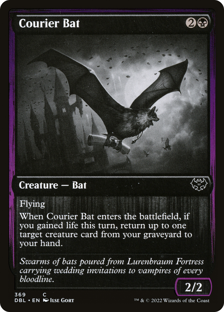 Courier Bat (DBL-369) [Innistrad: Double Feature] MTG Single Wizards of the Coast
