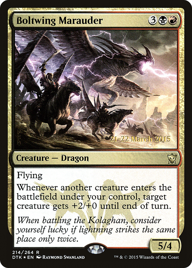 Boltwing Marauder (PRE-214S) [Dragons of Tarkir Promos] Foil MTG Single Wizards of the Coast