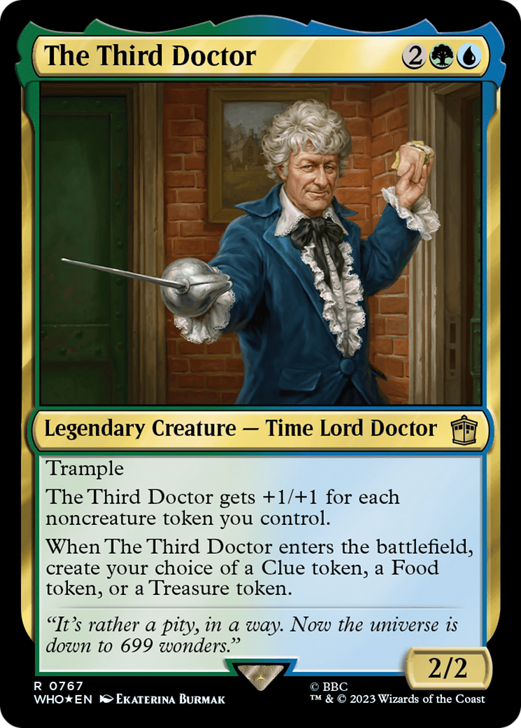 The Third Doctor (WHO-767) [Doctor Who] Foil MTG Single Wizards of the Coast