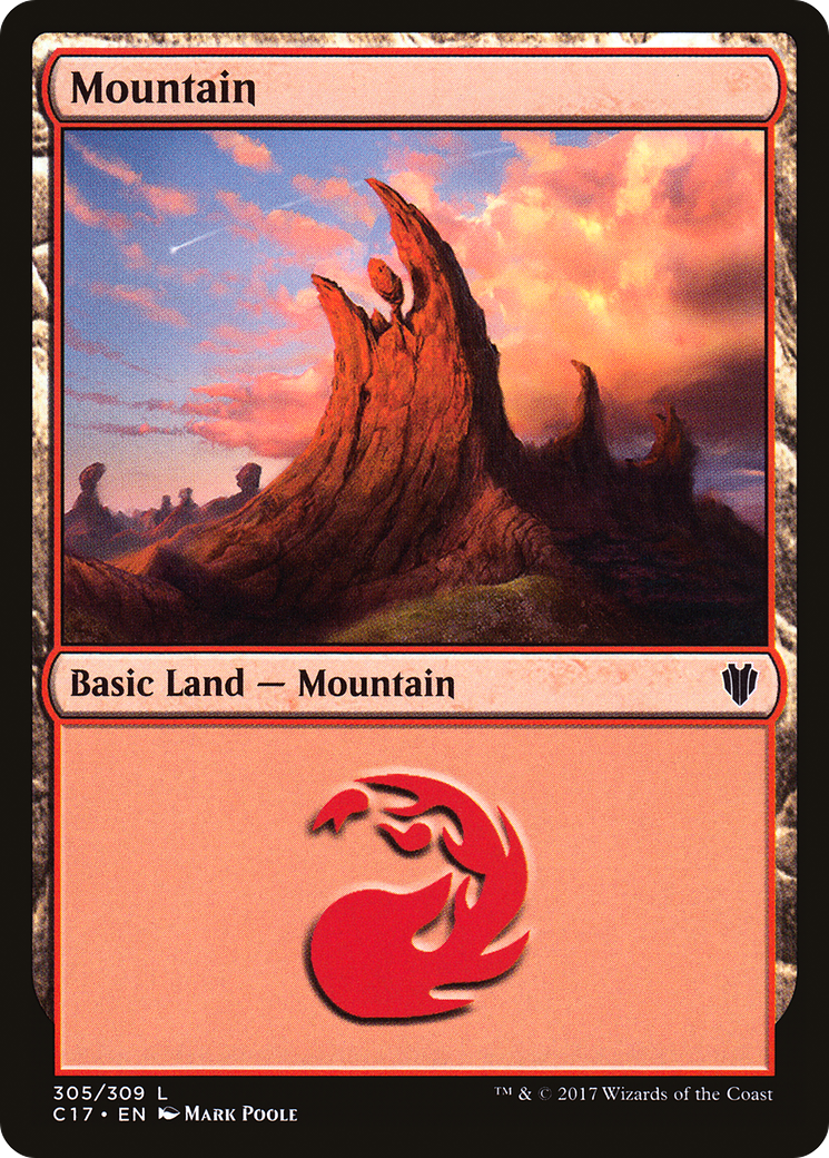 Mountain (C17-305) [Commander 2017] MTG Single Wizards of the Coast