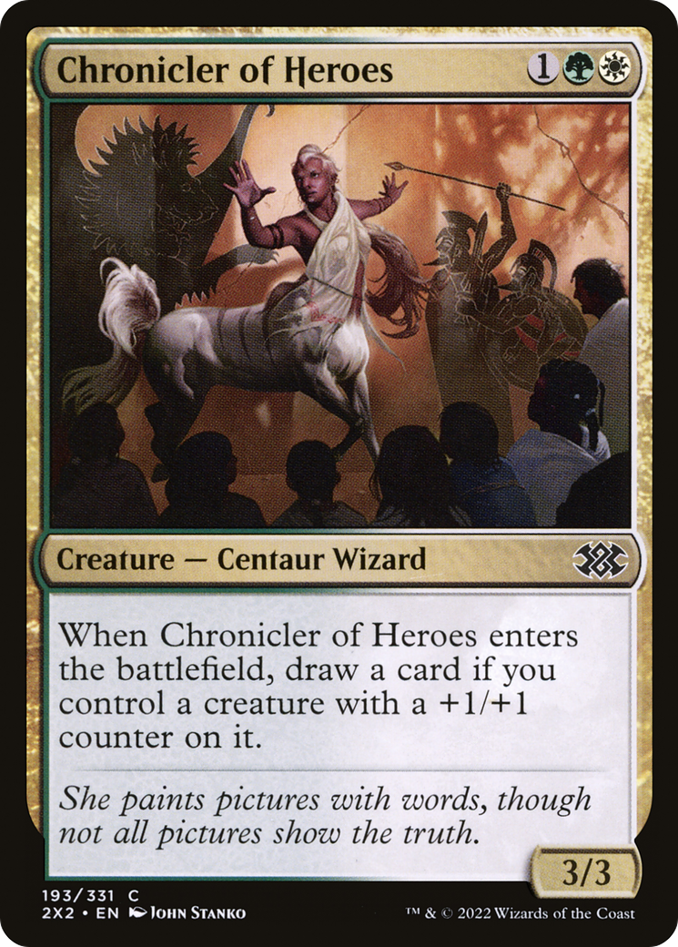 Chronicler of Heroes (2X2-193) [Double Masters 2022] MTG Single Wizards of the Coast