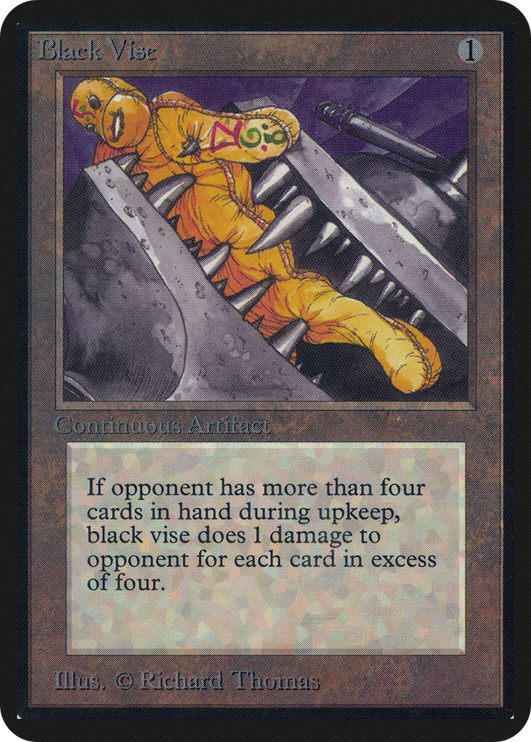 Black Vise (LEA-) [Oldschool] Limited Edition Alpha MTG Single Wizards of the Coast