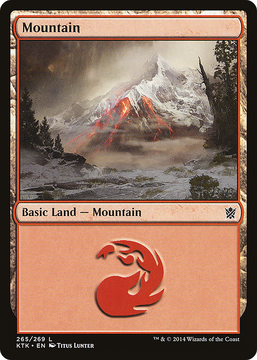 Mountain (KTK-265) [Khans of Tarkir] Foil MTG Single Wizards of the Coast