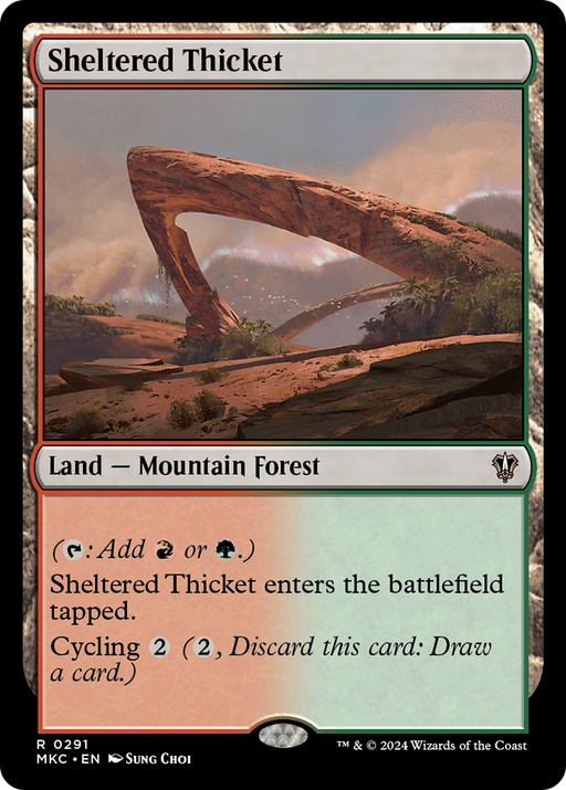 Sheltered Thicket (MKC-291) [Murders at Karlov Manor Commander] MTG Single Wizards of the Coast