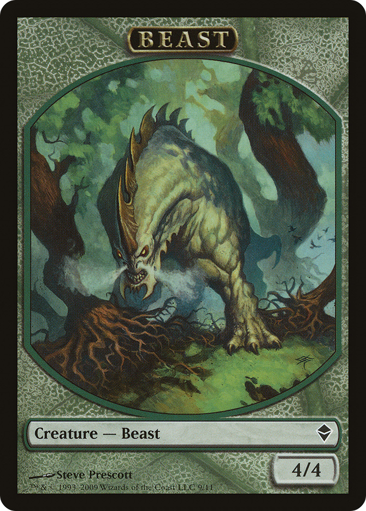 Beast (ZEN-009) [Tokens] Zendikar Tokens MTG Single Wizards of the Coast