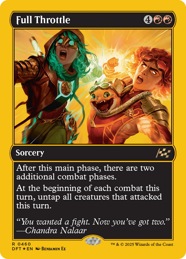 Full Throttle (First-Place Foil) (DFT-460) [Aetherdrift] Foil MTG Single Wizards of the Coast