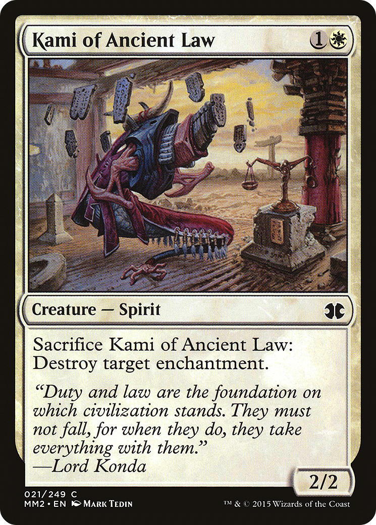 Kami of Ancient Law (MM2-021) [Modern Masters 2015] MTG Single Modern Masters 2015