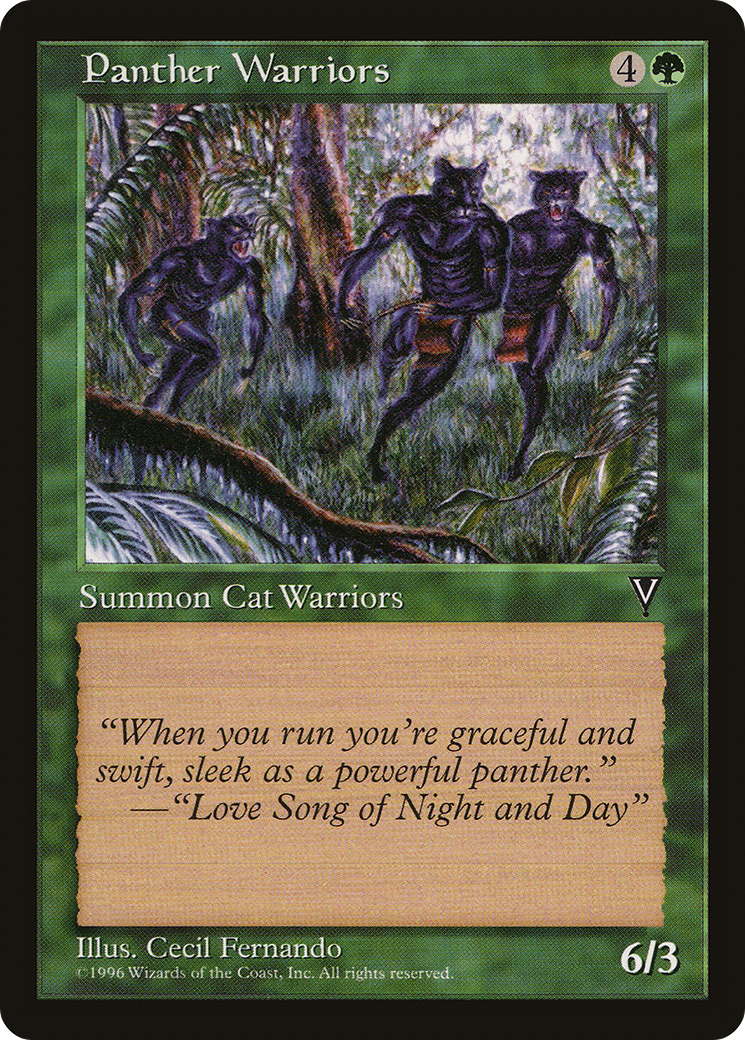 Panther Warriors (VIS-115) [Visions] MTG Single Wizards of the Coast