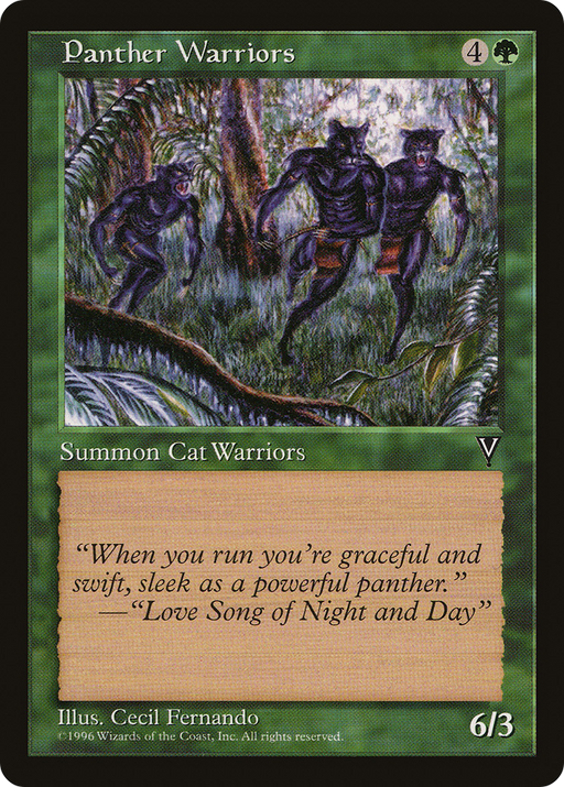 Panther Warriors (VIS-115) [Visions] MTG Single Wizards of the Coast