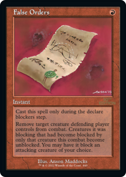 False Orders (30A-440) [30th Anniversary Edition] MTG Single Wizards of the Coast