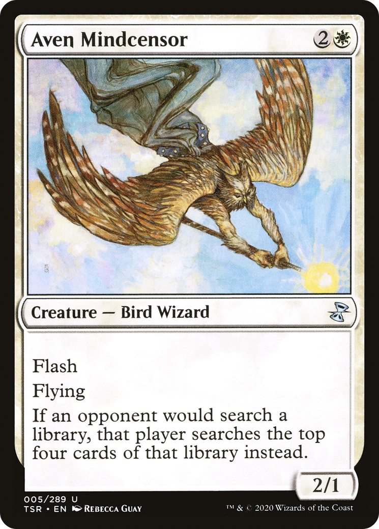 Aven Mindcensor (TSR-005) [Time Spiral Remastered] Foil MTG Single Wizards of the Coast