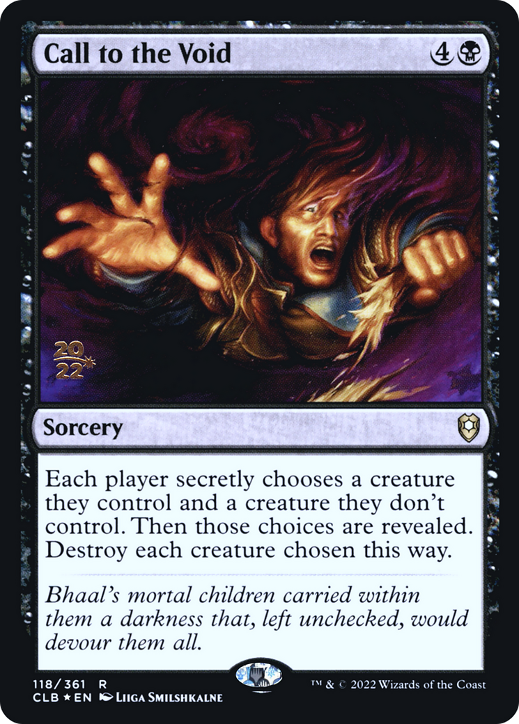Call to the Void (PRE-118S) [Battle for Baldur's Gate Promos] Foil MTG Single Wizards of the Coast