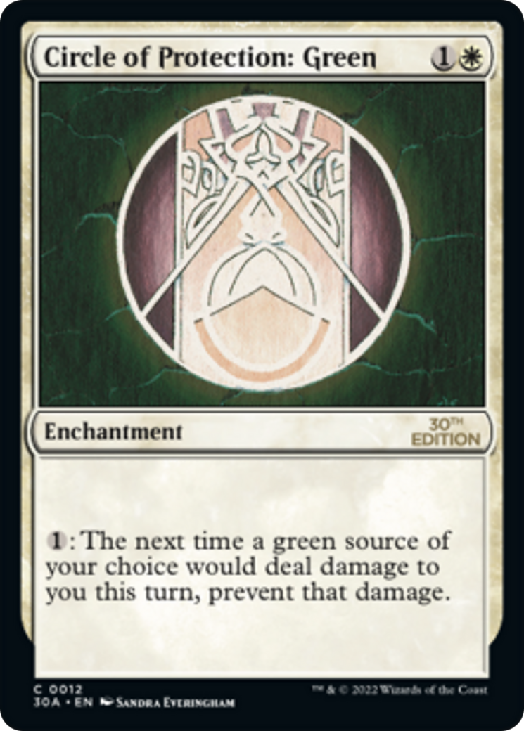 Circle of Protection: Green (30A-012) [30th Anniversary Edition] MTG Single Wizards of the Coast