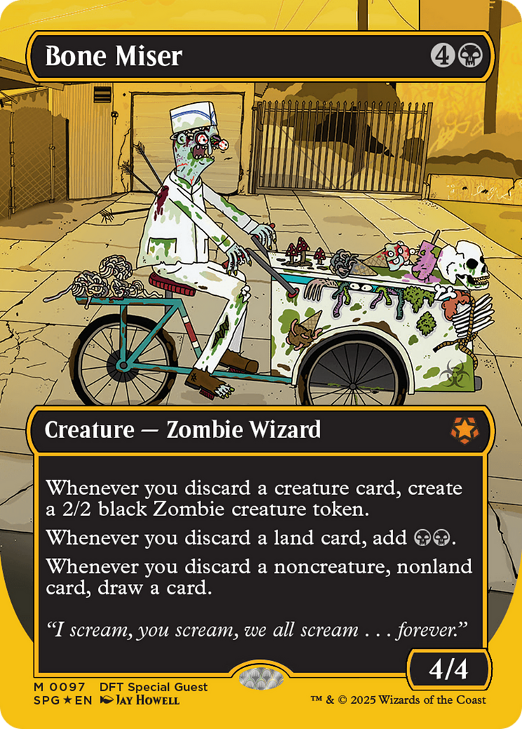 Bone Miser (First-Place Foil) (SPG-097) [Special Guests] (Borderless) Foil MTG Single Wizards of the Coast