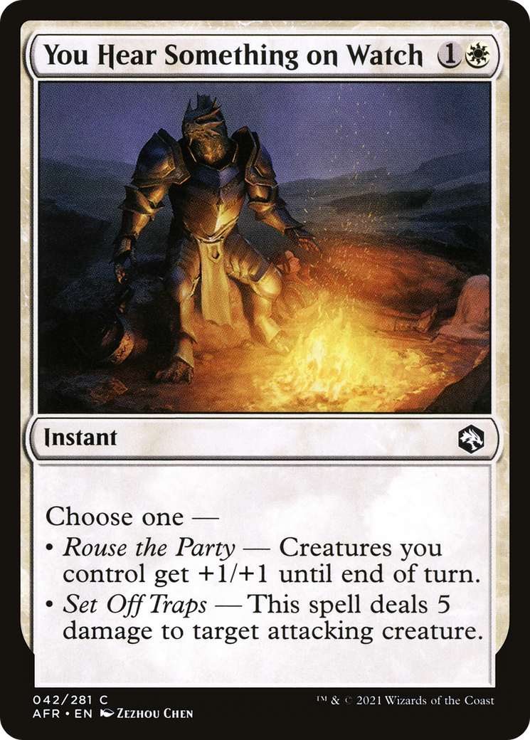 You Hear Something on Watch (AFR-042) [Adventures in the Forgotten Realms] MTG Single Wizards of the Coast