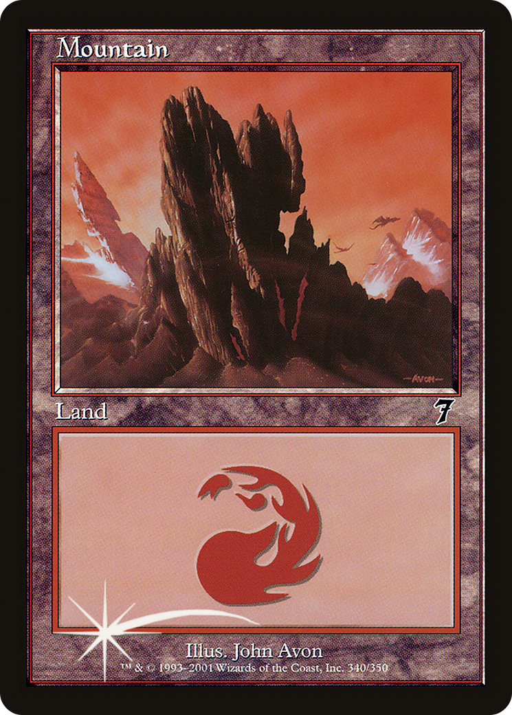 Mountain (340) (7ED-340) [7th Edition] Foil MTG Single Wizards of the Coast