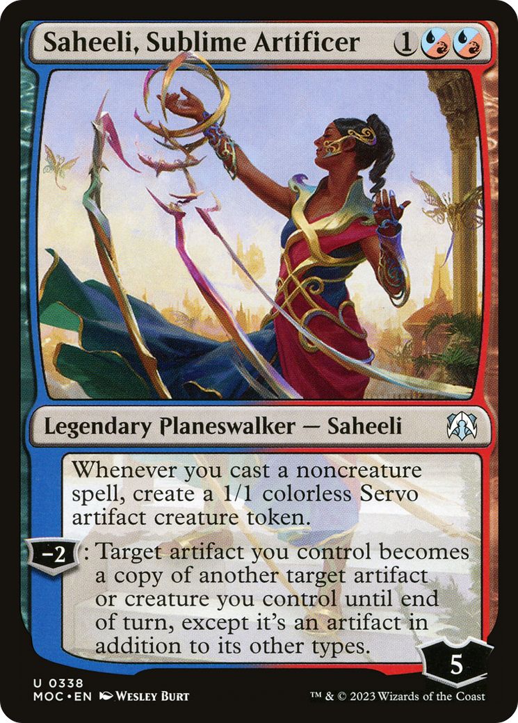 Saheeli, Sublime Artificer (MOC-338) [March of the Machine Commander] MTG Single Wizards of the Coast