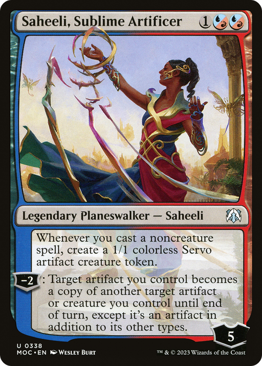 Saheeli, Sublime Artificer (MOC-338) [March of the Machine Commander] MTG Single Wizards of the Coast