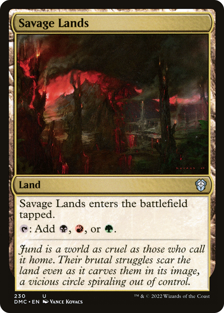 Savage Lands (DMC-230) [Dominaria United Commander] MTG Single Wizards of the Coast