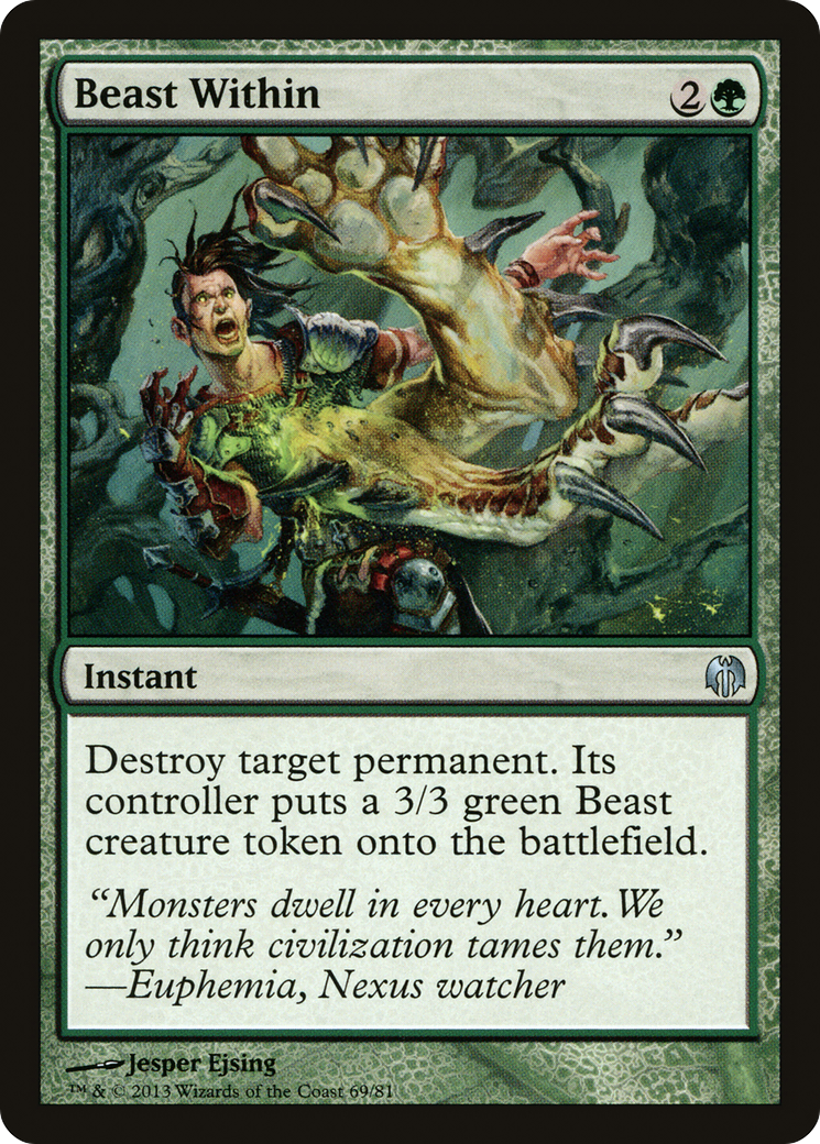 Beast Within (DDL-069) [Misc] Duel Decks: Heroes vs. Monsters MTG Single Wizards of the Coast