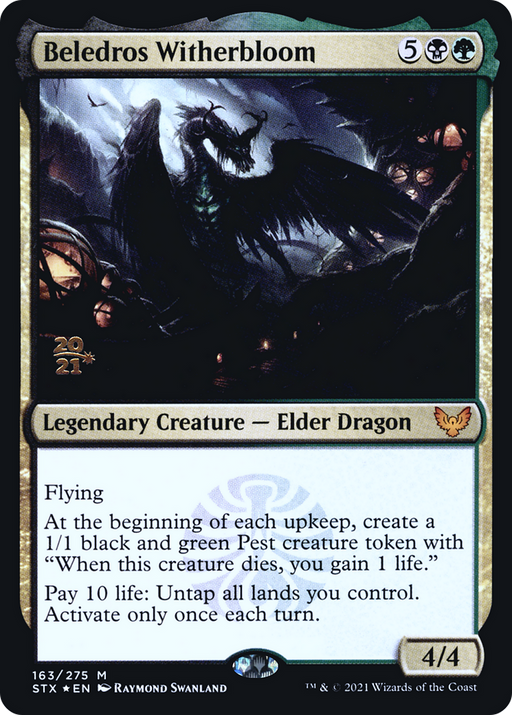 Beledros Witherbloom (PRE-163) [Strixhaven: School of Mages Promos] Foil MTG Single Wizards of the Coast