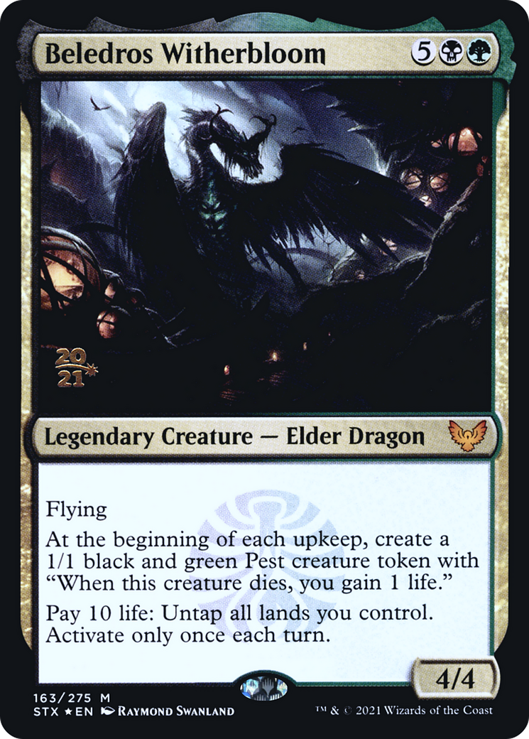 Beledros Witherbloom (PRE-163) [Strixhaven: School of Mages Promos] Foil MTG Single Wizards of the Coast
