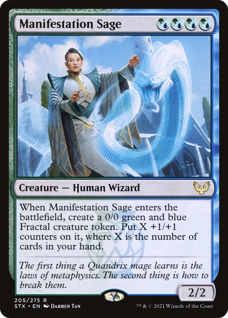 Manifestation Sage (STX-205) [Strixhaven: School of Mages] MTG Single Wizards of the Coast