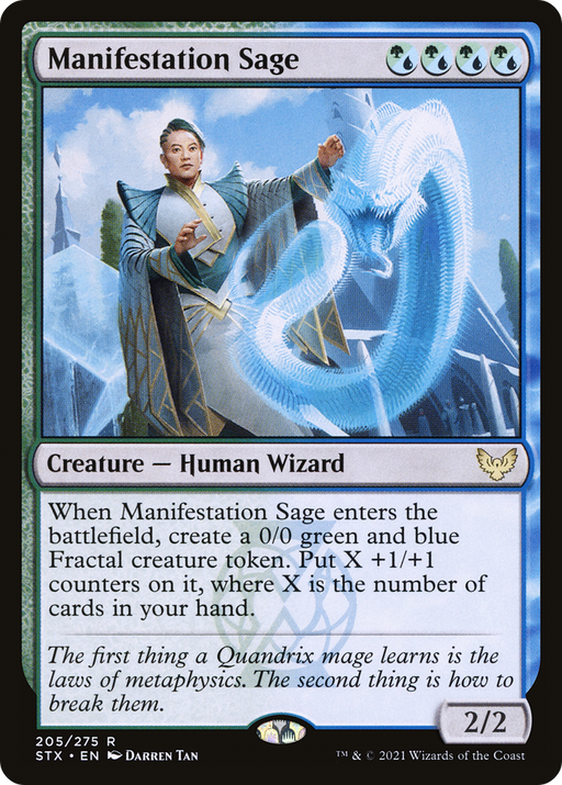 Manifestation Sage (STX-205) [Strixhaven: School of Mages] Foil MTG Single Wizards of the Coast