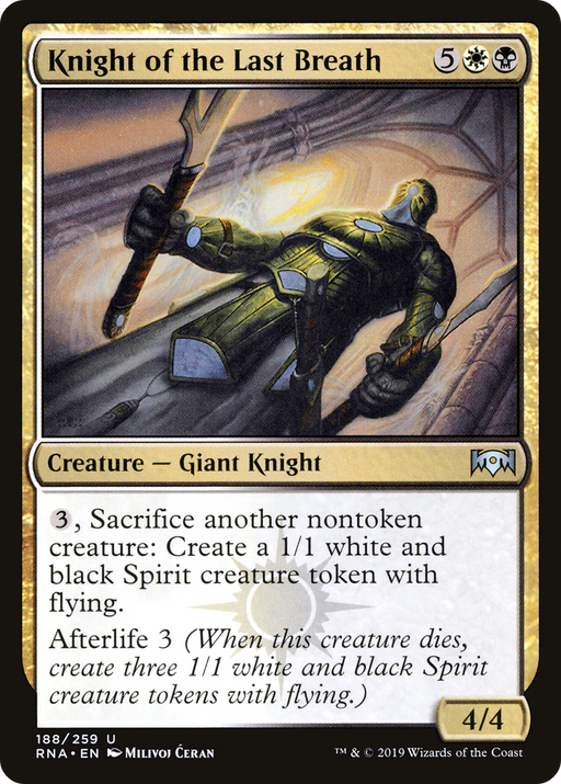 Knight of the Last Breath (RNA-188) [Ravnica Allegiance] MTG Single Wizards of the Coast