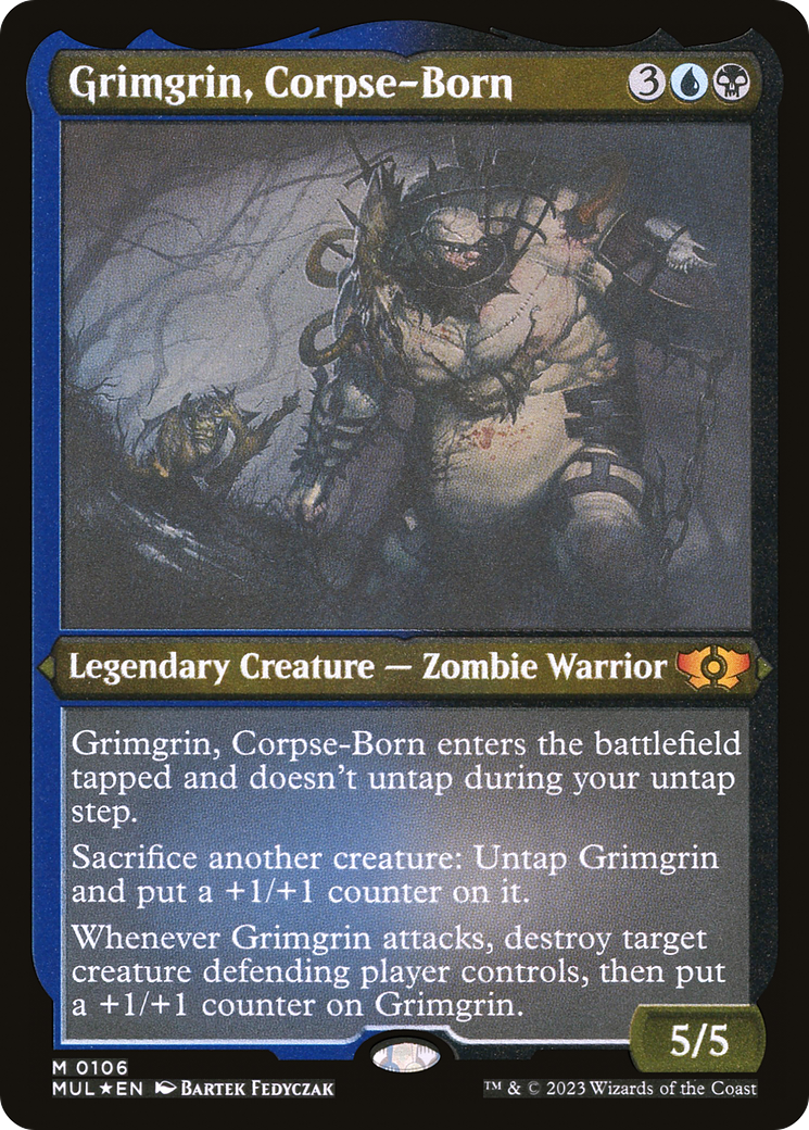 Grimgrin, Corpse-Born (Foil Etched) (MUL-106) [Multiverse Legends] Foil MTG Single Wizards of the Coast