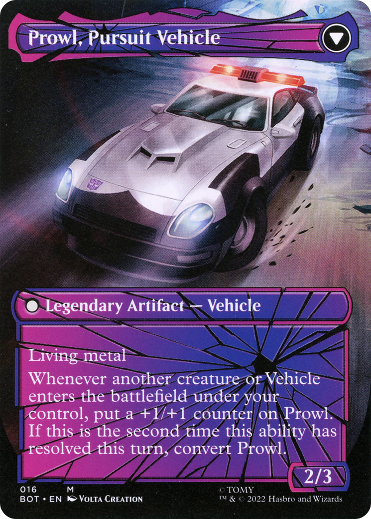 Prowl, Stoic Strategist (Shattered Glass) (BOT-016) [Transformers] (Borderless) Foil MTG Single Wizards of the Coast