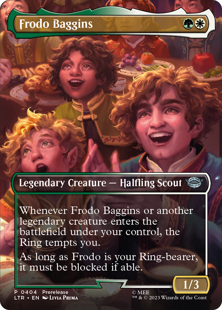 Frodo Baggins (LTR-404) [The Lord of the Rings: Tales of Middle-earth] (Borderless) MTG Single Wizards of the Coast