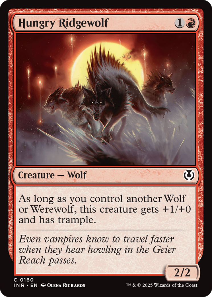 Hungry Ridgewolf (INR-160) [Innistrad Remastered] Foil MTG Single Wizards of the Coast