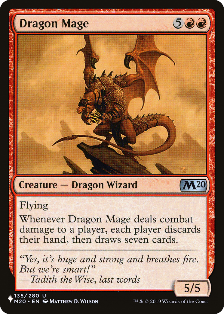 Dragon Mage (LIST-M20-135) [Mystery Booster] The List MTG Single Wizards of the Coast