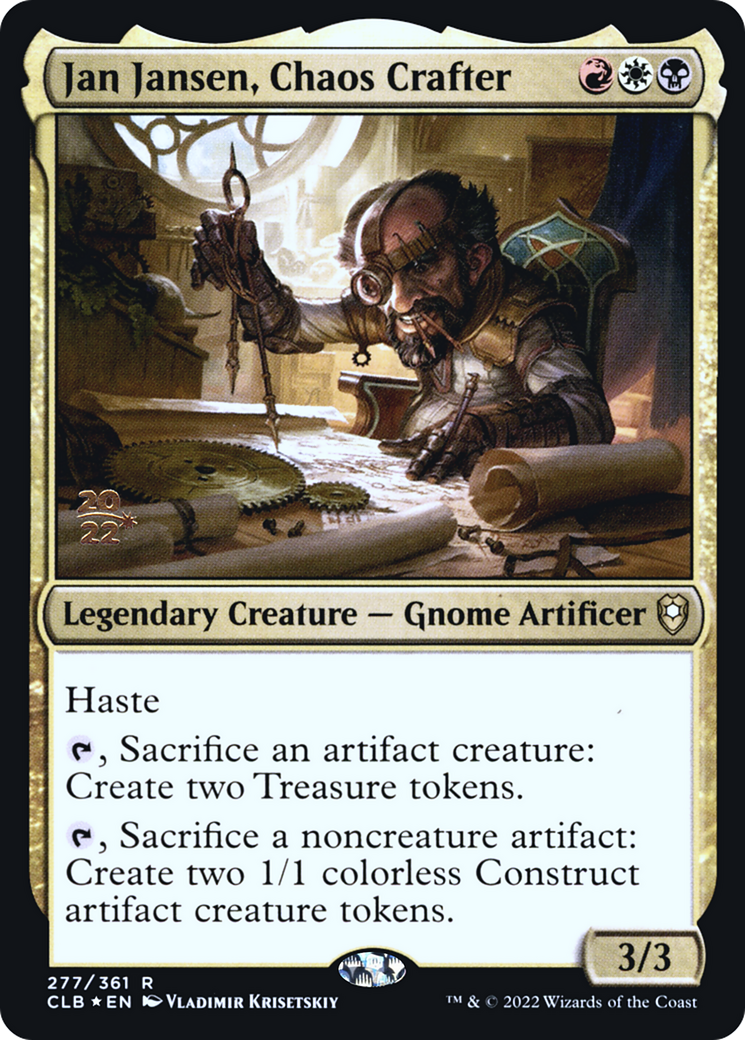 Jan Jansen, Chaos Crafter (PRE-277) [Battle for Baldur's Gate Promos] Foil MTG Single Wizards of the Coast