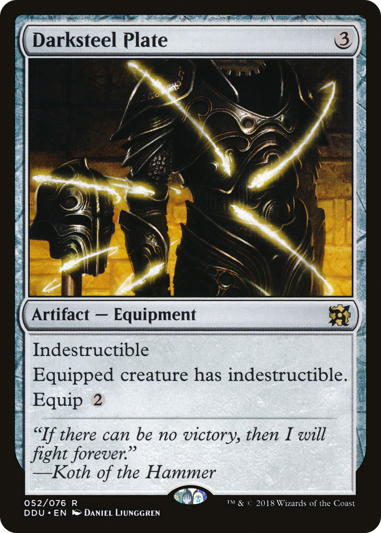 Darksteel Plate (DDU-052) [Misc] Duel Decks: Elves vs. Inventors MTG Single Wizards of the Coast