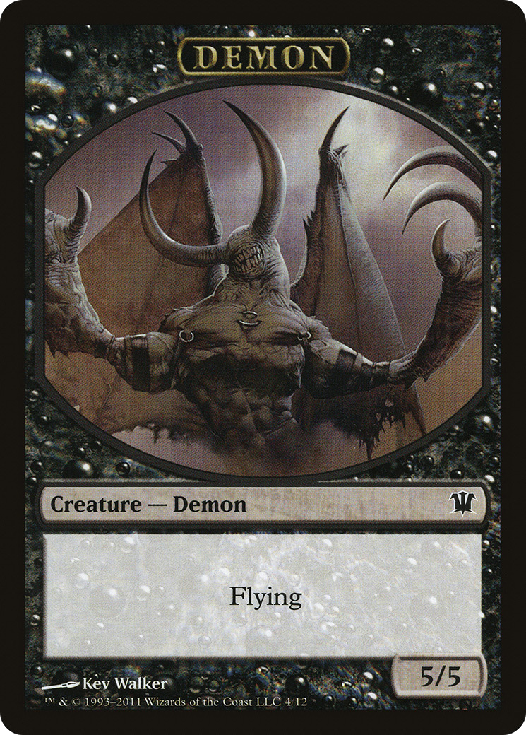 Demon Token (ISD-004) [Tokens] Innistrad Tokens MTG Single Wizards of the Coast