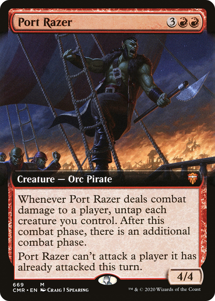 Port Razer (CMR-669) [Commander Legends] (Extended Art) Foil MTG Single Wizards of the Coast