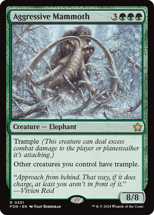 Aggressive Mammoth (FDN-551) [Foundations] MTG Single Wizards of the Coast