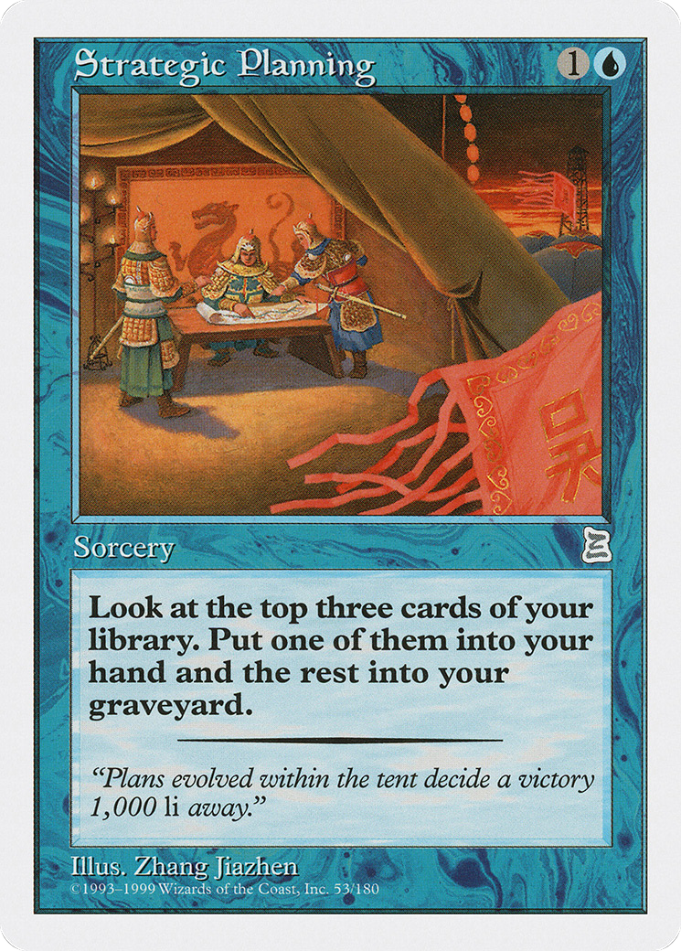 Strategic Planning (PTK-053) [Oldschool] Portal Three Kingdoms MTG Single Wizards of the Coast