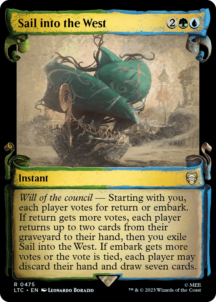 Sail into the West (LTC-475) [Tales of Middle-earth Commander] (Showcase) Foil MTG Single Wizards of the Coast
