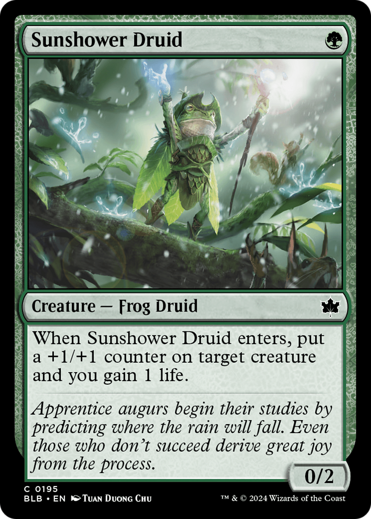 Sunshower Druid (BLB-195) [Bloomburrow] Foil MTG Single Wizards of the Coast