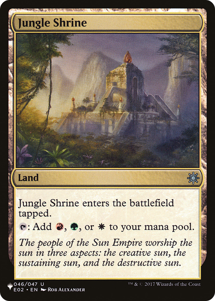 Jungle Shrine (LIST-E02-46) [Mystery Booster] The List MTG Single Wizards of the Coast