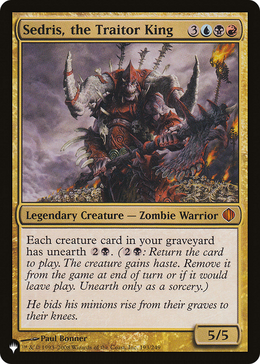 Sedris, the Traitor King (LIST-ALA-193) [Mystery Booster] The List MTG Single Wizards of the Coast