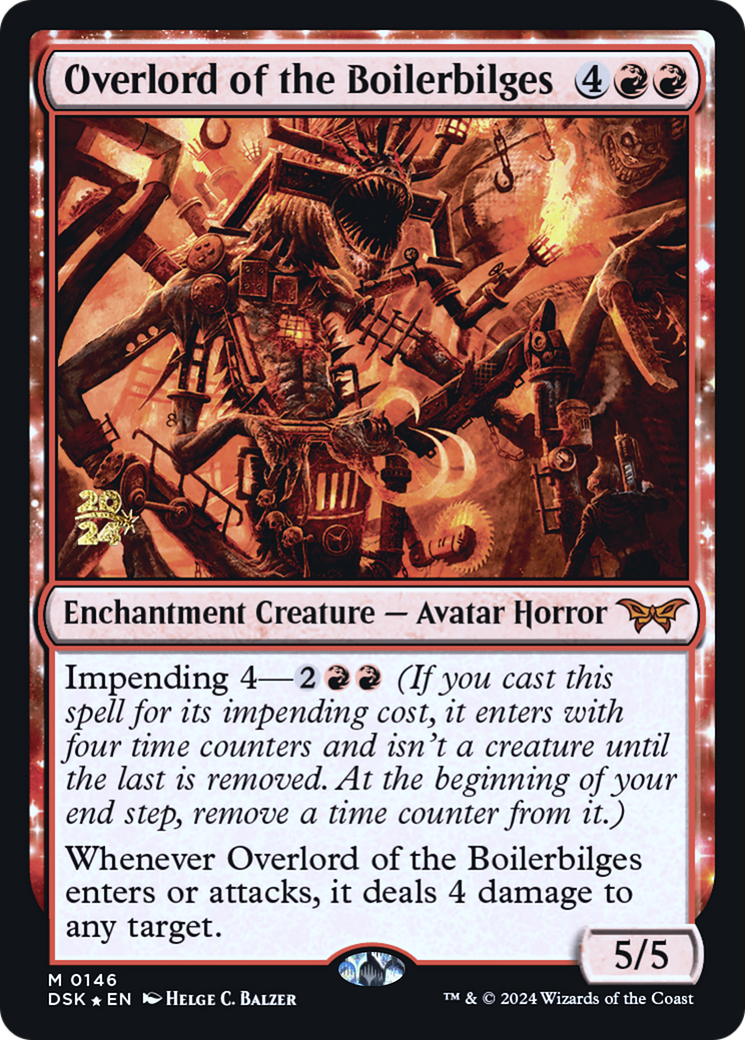 Overlord of the Boilerbilges (PRE-146) [Duskmourn: House of Horror Promos] Foil MTG Single Wizards of the Coast