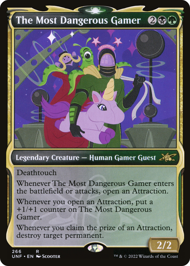 The Most Dangerous Gamer (UNF-266) [Unfinity] (Showcase) Foil MTG Single Wizards of the Coast