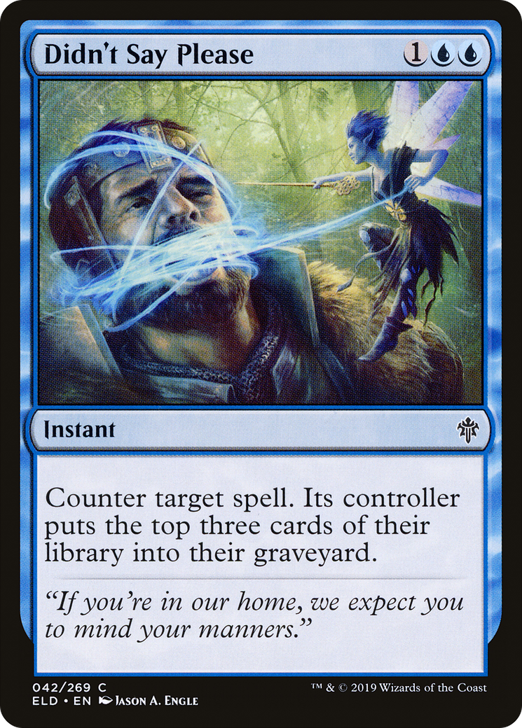 Didn't Say Please (ELD-042) [Throne of Eldraine] Foil MTG Single Wizards of the Coast