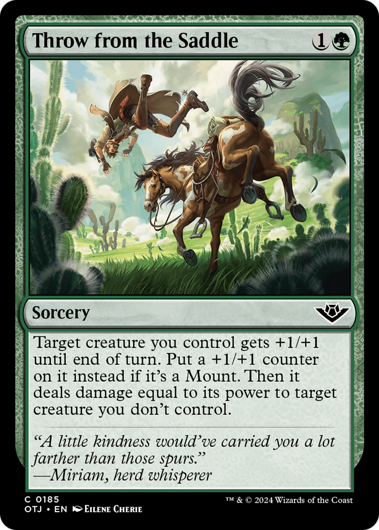 Throw from the Saddle (OTJ-185) [Outlaws of Thunder Junction] Foil MTG Single Wizards of the Coast